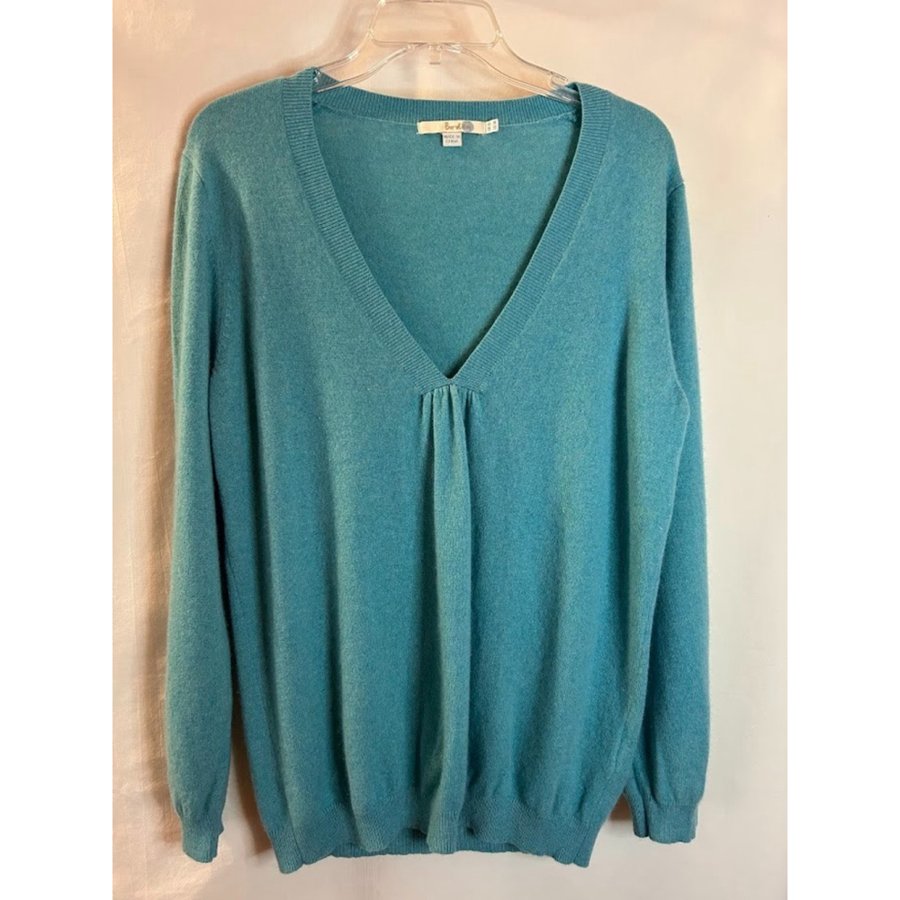 Boden | Cashmere Teal V-Neck Sweater